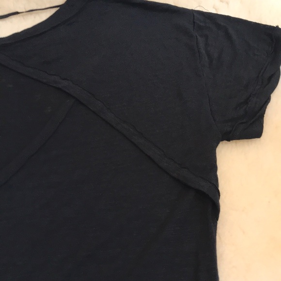 Free People Black Open Back Oversize Top. S,M - Picture 10 of 11